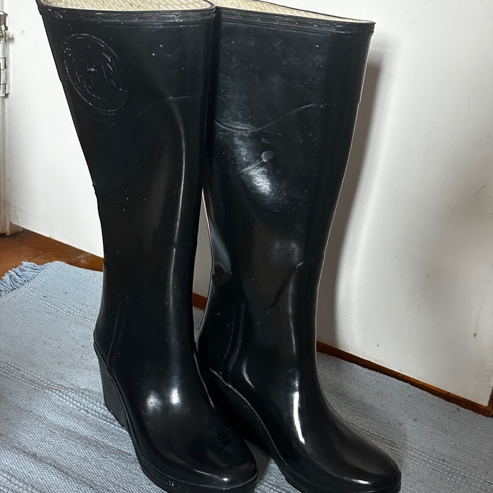 Hunter Champery Wedge Heel Rain Boots